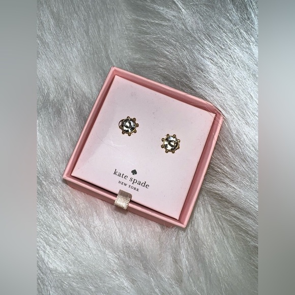 NWT Kate Spade Flying Colors Bezel Earrings - Picture 3 of 6